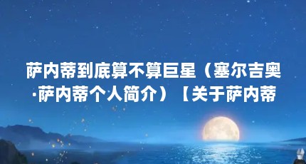 萨内蒂到底算不算巨星（塞尔吉奥·萨内蒂个人简介）【关于萨内蒂的3个相关介绍：哈维尔·萨内蒂个人简介】