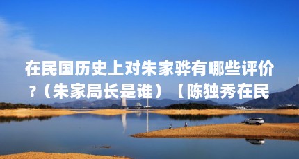 在民国历史上对朱家骅有哪些评价?（朱家局长是谁）【陈独秀在民国历史上对朱家骅有哪些经济压力】