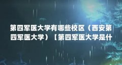 第四军医大学有哪些校区（西安第四军医大学）【第四军医大学是什么？】
