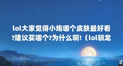 lol大家觉得小炮哪个皮肤最好看?建议买哪个?为什么啊!（lol驯龙高手小炮多少钱 驯龙高手小炮什么时候）【lol驯龙高手小炮多少钱】