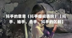 抖手的意思(抖手是词语吗)【抖手、袖手、合手、抖手的区别】