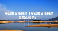 专业的日语翻译【专业的日语翻译是怎么说的?】