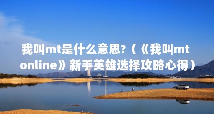 我叫mt是什么意思?（《我叫mt online》新手英雄选择攻略心得）【《我叫mtonline》新手英雄选择攻略】