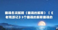 幽魂名词解释(幽魂的解释)【《老残游记》5个幽魂的解释幽魂的解释幽魂的