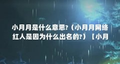 小月月是什么意思?（小月月网络红人是因为什么出名的?）【小月月是什么意思