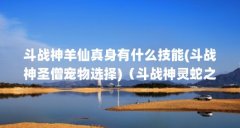 斗战神羊仙真身有什么技能(斗战神圣僧宠物选择)(斗战神灵蛇之魂和羊仙真身