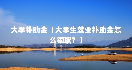 大学补助金【大学生就业补助金怎么领取？】