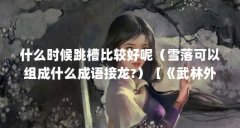 什么时候跳槽比较好呢（雪落可以组成什么成语接龙?）【《武林外传》之成语