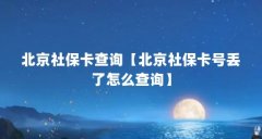 北京社保卡查询【北京社保卡号丢了怎么查询】