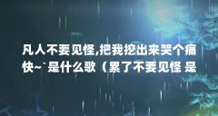 凡人不要见怪,把我挖出来哭个痛快~`是什么歌（累了不要见怪 是什么歌曲）【