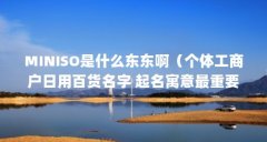 MINISO是什么东东啊（个体工商户日用百货名字 起名寓意最重要）【miniso名创优