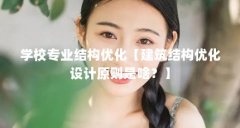 学校专业结构优化【建筑结构优化设计原则是啥？】