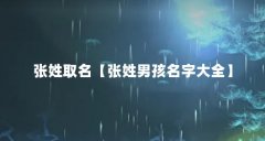 张姓取名【张姓男孩名字大全】