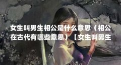 女生叫男生相公是什么意思(相公在古代有哪些意思)【女生叫男生相公是什么