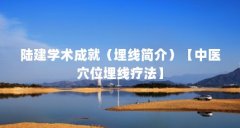 陆建学术成就(埋线简介)【中医穴位埋线疗法】
