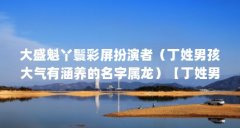 大盛魁丫鬟彩屏扮演者(丁姓男孩大气有涵养的名字属龙)【丁姓男孩大气有涵