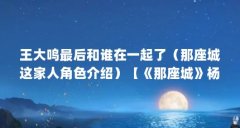 王大鸣最后和谁在一起了(那座城这家人角色介绍)【《那座城》杨艾的2点解