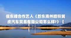 侯东峰合作艺人(黔东南州皓铃翼虎汽车贸易有限公司怎么样?)【侯东峰合作