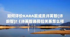 如何评价KARA前成员许英智(许龄智)?(许英智具荷拉关系怎么样)【如何评价k