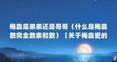 梅森是弟弟还是哥哥（什么是梅森数完全数亲和数）【关于梅森瓷的一些问题】