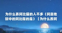 为什么养阿比猫的人不多（阿鼻地狱中的阿比指的是）【为什么养阿比猫的人很