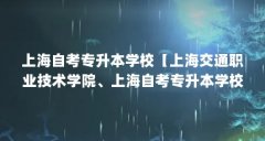 上海自考专升本学校【上海交通职业技术学院、上海自考专升本学校】