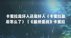 卡蜜拉是坏人还是好人（卡蜜拉最后怎么了）【《最终圣战》卡蜜拉和卡蜜拉是
