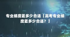 专业梯度差多少合适【高考专业梯度差多少合适？】