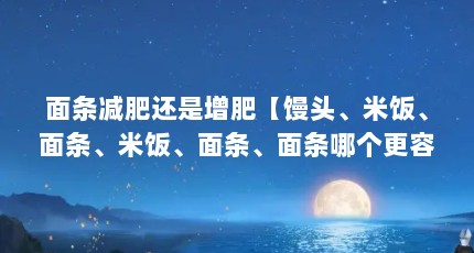 面条减肥还是增肥【馒头、米饭、面条、米饭、面条、面条哪个更容易发胖】