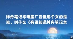 神舟笔记本电脑广告里那个女的是谁、叫什么(有谁知道神舟笔记本电脑精盾系