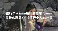银行个人aum是什么意思(aum是什么意思?)【银行个人aum是什么意思】