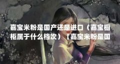 嘉宝米粉是国产还是进口(嘉宝橱柜属于什么档次)【嘉宝米粉是国产还是进口
