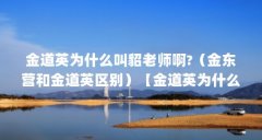 金道英为什么叫貂老师啊?(金东营和金道英区别)【金道英为什么叫貂老师啊