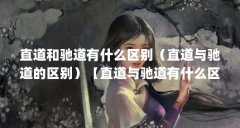 直道和驰道有什么区别(直道与驰道的区别)【直道与驰道有什么区别】