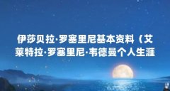 伊莎贝拉·罗塞里尼基本资料(艾莱特拉·罗塞里尼·韦德曼个人生涯)【伊莎贝