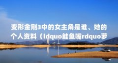 变形金刚3中的女主角是谁、她的个人资料(ldquo鲑鱼嘴rdquo萝西middot杭亭顿mid