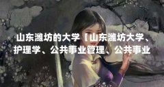 山东潍坊的大学【山东潍坊大学、护理学、公共事业管理、公共事业管理、公共