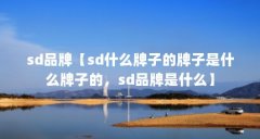 sd品牌【sd什么牌子的牌子是什么牌子的,sd品牌是什么】