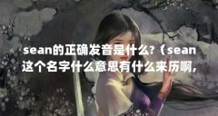 sean的正确发音是什么?(sean这个名字什么意思有什么来历啊,在那些国家比较常