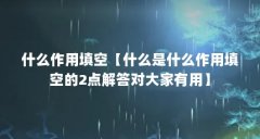 什么作用填空【什么是什么作用填空的2点解答对大家有用】