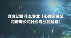 咨询公司 什么专业【心理咨询公司咨询公司什么专业的解答】