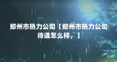 郑州市热力公司【郑州市热力公司待遇怎么样，】