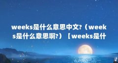 weeks是什么意思中文?（weeks是什么意思啊?）【weeks是什么意思/是什么意思weeks是