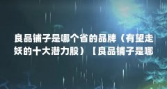良品铺子是哪个省的品牌（有望走妖的十大潜力股）【良品铺子是哪个省的品牌