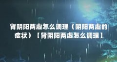 肾阴阳两虚怎么调理(阴阳两虚的症状)【肾阴阳两虚怎么调理】