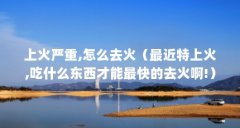 上火严重,怎么去火(最近特上火,吃什么东西才能最快的去火啊!)【最近上火比