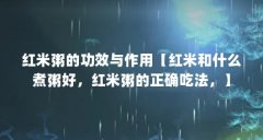 红米粥的功效与作用【红米和什么煮粥好，红米粥的正确吃法，】