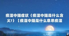 痰湿中阻症状（痰湿中阻是什么含义?）【痰湿中阻是什么意思痰湿中阻是什么