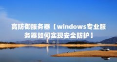 高防御服务器【windows专业服务器如何实现安全防护】