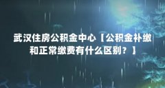 武汉住房公积金中心【公积金补缴和正常缴费有什么区别?】